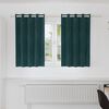 vidaXL Perdele opace 2 pcs Verde &icirc;nchis 140 x 140 cm Catifea