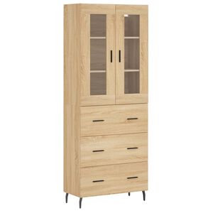 vidaXL Dulap &icirc;nalt, stejar sonoma, 69,5x34x180 cm, lemn compozit