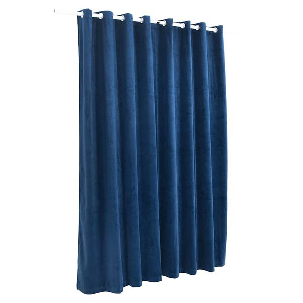 vidaXL Draperie opacă albastru &icirc;nchis 290x245cm catifea inele metalice