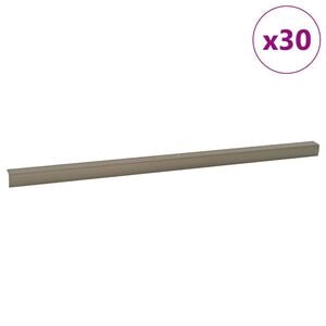 vidaXL Profile pentru marginea treptelor 30 buc. Șampanie Aluminiu