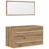 vidaXL Set mobilier de baie, 2 piese, stejar artizanal, lemn prelucrat