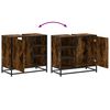 vidaXL Dulap pentru chiuvetă de baie stejar afumat 65x33x60 cm lemn
