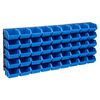 vidaXL Set cutii depozitare, 48 piese, panouri perete, albastru&negru