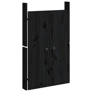 vidaXL Uși de bucătărie de exterior, MEPPEL, negru, 50x9x82 cm, lemn masiv pin