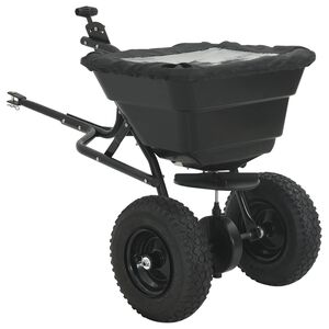 vidaXL &Icirc;mprăștietor Negru 53 x 108 x 74 cm PVC și Oțel