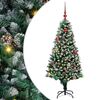 vidaXL Brad de Crăciun artificial Verde 150 cm PVC și Oțel și Plastic