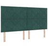 vidaXL Tăblie cap cu headboard Verde &icirc;nchis 180 cm Catifea