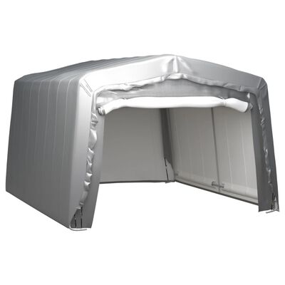 vidaXL Cort de depozitare, gri, 370x370 cm, oțel