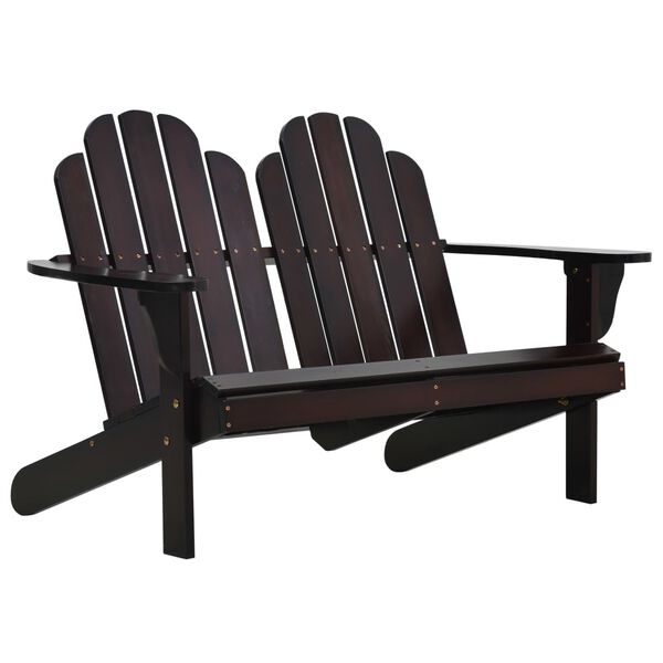 vidaXL Scaun Adirondack dublu, maro, lemn