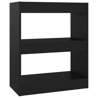 vidaXL Bibliotecă/Separator cameră, negru, 60x30x72 cm