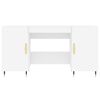 vidaXL Birou, alb, 140x50x75 cm, lemn compozit