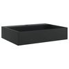 vidaXL Chiuvetă negru 50x38x11 cm, conglomerat turnat mineral/marmură