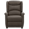 vidaXL Fotoliu de masaj cu ridicare, maro, material textil