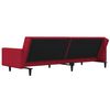 vidaXL Canapea extensibilă cu 2 locuri, 2 perne, roșu vin, catifea