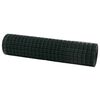 vidaXL Gard Euro Verde 1,2 x 25 m Fier acoperit cu PVC