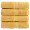 vidaXL Prosoape de baie premium, SOLUND, 4 buc., aurii, 30 x 30 cm, 600 g/m&sup2;