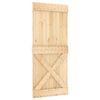 vidaXL Ușă glisantă NARVIK Natural și Negru 90 x 210 cm (213,5 cm)
