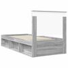 vidaXL Cadru de pat Gri Sonoma 90 x 190 cm Lemn de pin masiv