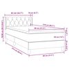 vidaXL Pat box spring cu saltea, gri &icirc;nchis, 80x210 cm, catifea