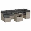 vidaXL Set mobilier de grădină cu perne, 8 piese gri deschis poliratan