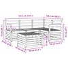 vidaXL Set de canapele de exterior 5 pcs natural Lemn Solid de Acacia