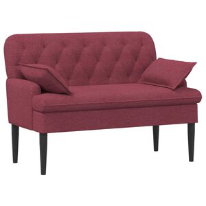 vidaXL Canapea cu capitonaj butonat Roșu Vin 111 x 68 x 80 cm Țesătură