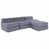 vidaXL Unitate de canapea modulară 4 pcs Gri Țesătură