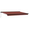 vidaXL Copertină retractabilă portocaliu/maro 4,5x3 m, textil/aluminiu