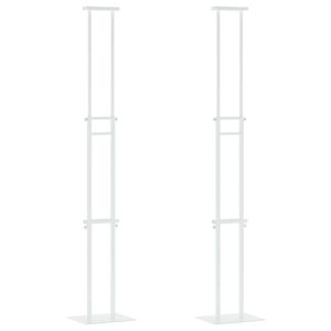 vidaXL Panouri pentru T&acirc;rguri 2 buc. Alb 30 x 23,5 x 210 cm Oțel