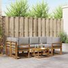 vidaXL Set de canapele de exterior 7 pcs Gri natural și deschis