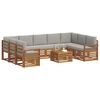 vidaXL Seturi de canapele cu pernă 10 pcs Gri natural și deschis