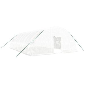 vidaXL Seră cu cadru din oțel, alb, 60 m&sup2;, 10x6x2,85 m