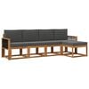 vidaXL Set de canapele de exterior 5 buc. 5-Locuri Natural și Antracit