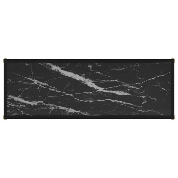vidaXL Masă consolă, negru, 100 x 35 x 75 cm, sticlă securizată