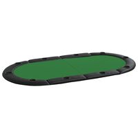 vidaXL Blat masă de poker, 10 jucători, pliabil, verde, 208x106x3 cm