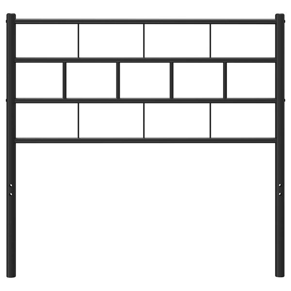 vidaXL Tăblie de pat de schimb metalică, negru, 75 cm