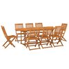 vidaXL Set mobilier de grădină 9 piese 220x90x75 cm, lemn masiv acacia
