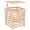 vidaXL Compostor, 63,5x63,5x77,5 cm, lemn masiv de pin