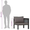 vidaXL Canapea de colț modulară, cotieră stânga, antracit, poliratan