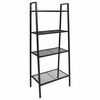 vidaXL Bibliotecă tip scară, 4 trepte, metal, negru