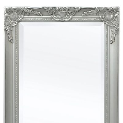 vidaXL Oglindă verticală în stil baroc 140 x 50 cm argintiu