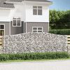vidaXL Coșuri gabion arcuite 25 buc, 400x30x140/160cm, fier galvanizat