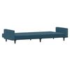 vidaXL Canapea extensibilă cu 2 locuri, albastru, catifea