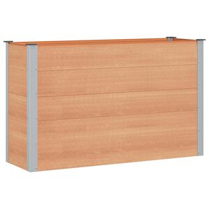 vidaXL Strat &icirc;nălțat de grădină Maro 150 x 50 x 91 cm WPC și Aluminiu