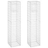 vidaXL St&acirc;lpi tip coș gabion, 2 buc., 40x40x180 cm, fier