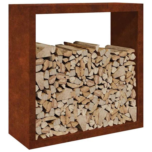 vidaXL Suport pentru lemne de foc 100x40x100 cm Oțel pentru intemperii