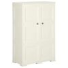 vidaXL Dulap din plastic, 79x43x125 cm, vanilla ice, design de lemn