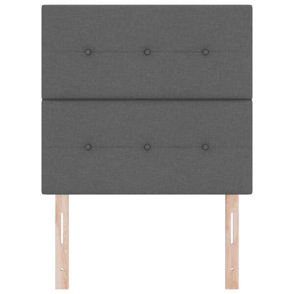 vidaXL Tăblie cap cu headboard Gri închis 80 cm țesătură