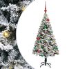 vidaXL Brad de Crăciun artificial Alb 150 cm PVC și Oțel și Plastic