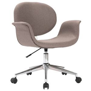 vidaXL Scaun de birou pivotant, gri taupe, material textil
